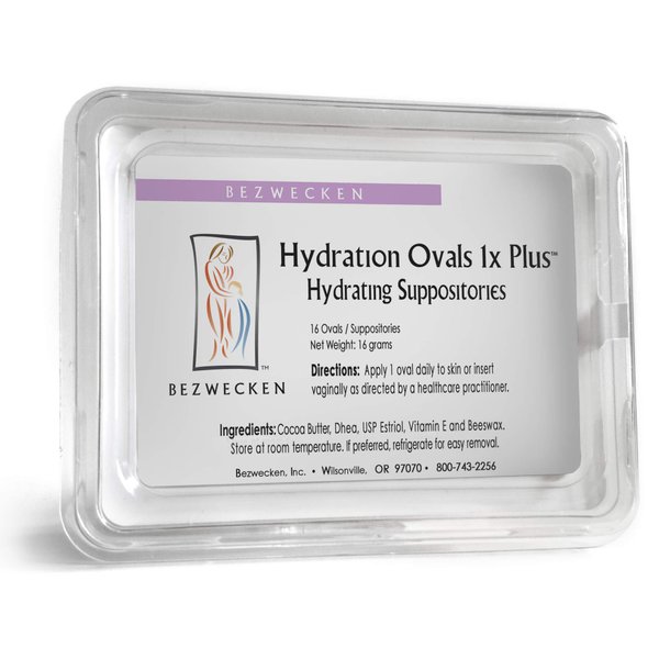 Bezwecken – Hydration Ovals 1x Plus DHEA – 16 Oval Suppositories - Same Trusted Formula - Professionally Formulated to Alleviate Vaginal Dryness in Menopausal Women - Safe, Natural & Paraben Free