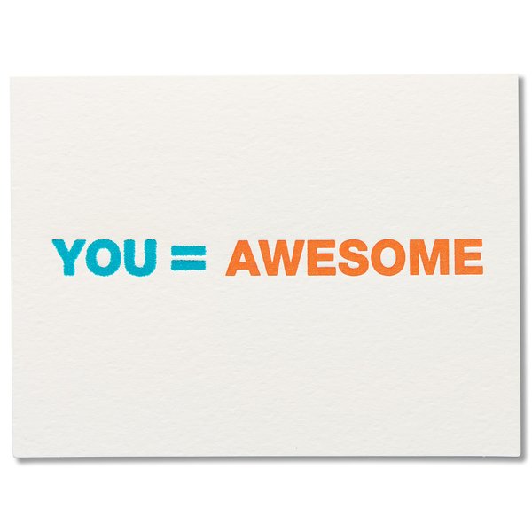 American Greetings Funny Thank You Card (You Equal Awesome)