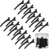 24 Pcs Hair Sectioning Clips Hair Clips for Styling Alligator Hair Barrettes Pins Plastic Duck Billed Alligator Hair Clips Duck Teeth Hair Accessory for Women with Container, 2.95 Inch (Black)