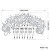 Women's Flower Austrian Crystal Bride Wedding Hair Side Combs Hair Accessories Spade Art Deco Floral Bridal Side Combs Headpiece for Women, Brides Hair Accessories/Gift Box