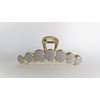 Generic Long gold metal and silver glitter circles hair claw clip