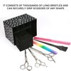Professional Hair Salon Scissors Storage Box, Shear Holder ,Storage Container Barber Tools Holder, Hairdresser Scissor Storage Case Keeper (Black-White)