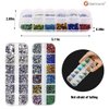 Hotfix Applicator, Genround Bedazzler Kit with Rhinestones Iron-on Hotfix Applicator Tool Wand Tool Set with 6 Boxes of Gems Round Crystal Rhinestones/Storage Box/Tweezer/Gems Picking Pen for Clothes