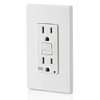 Leviton GFCI Weather-Resistant Outlet, 15 Amp, Self Test, Tamper-Resistant with LED Indicator Light, Outdoor Locations, GFWR1-W, White