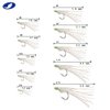 OCEAN CAT 10 Packs Rainbow Lucid Fishskin 6 Hooks Fishing Rigs with String Hooks Glow Fishing Beads High Carbon Hooks for Freshwater Saltwater Fishing Lures Bait Rig Tackle (12#)