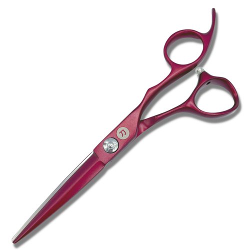 Saki Red Hair Cutting Scissors - 6" Inch Red Hair Shears - Red Titanium Finish - Professional Use - 440C Japanese Steel