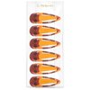 RC ROCHE ORNAMENT 6 Pcs Womens Classic Side Slide Jaw Flat No Slip Opening Eyelet Inner Teeth Alligator Hair Clip Barrette Beauty Accessory Premium Plastic Clamp Clips, Small Brown