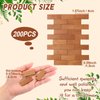 Sintuff 200 Pcs Miniature Dollhouse Flooring Mini Wooden Dollhouse Floor Boards 1 12 Scale Dollhouse Accessories Geometric Bamboo Doll House Furniture Wood Floor Board for Model Decor (Pale Brown)
