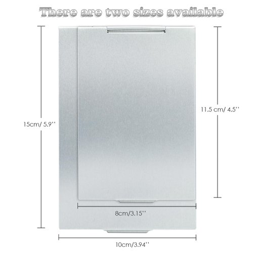 G2PLUS Portable Folding Vanity Mirror, Single Side Travel Shower Shaving Mirror, 5.9'' x 3.94'' x 0.1'' Small Folding Mirror for Travel, Bathroom, Desk, Makeup, Beauty, Grooming…