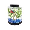 Tetra LED Half Moon aquarium Kit 1.1 Gallons, Ideal For Bettas, Black, 9"W,10.5"H,4.5"D Inches (29049)