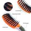 Round Brush for Blow Drying, Ceramic Thermal Barrel Brush, 4 Different-Sized Round Hair Brush and Curved Vented Boar Bristle Brush, Round Brush Set for Straightening, Add Volume & Shine
