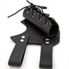 Armory Replicas - Medeival Renaissance Longsword & Shortsword Frog Holster - Genuine Bovine Leather - Right Handed - Raven Black