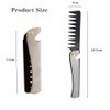 Folding Pocket Comb Stainless Steel Handle Folding Comb Portable Hair Comb Folding Comb for Hair Styling Design for Beauty Salon and Home Use