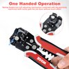 WGGE WG-014 Self-Adjusting Insulation Wire Stripper. For stripping wire from AWG 10-24, 3 in 1 Automatic Wire Stripping Tool/Cutting Pliers Tool, Automatic Strippers with Cutters & Crimper 8"