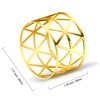 KPOSIYA Set of 20 Napkin Rings with Hollow Out Design Gold Napkin Ring Holder for Wedding Party Holiday Banquet Christmas Dinner Delicate Serviette Buckles Decor Favor (20, Style 2-Gold)