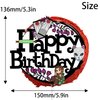 Happy Birthday Cake Topper for Anime Theme Black Glitter Boy Girl Party Decorations - Anime party Decorations Supplies