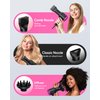 Wavytalk Professional Hair Dryer with Diffuser, 1875W Blow Dryer Ionic Hair Dryer for Women with Constant Temperature, Hair Dryer with Ceramic Technology Fasting Drying Light and Quiet, Black
