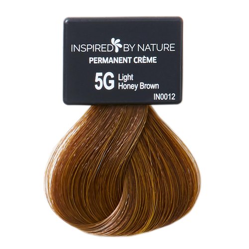 ion Ammonia-Free Permanent Hair Color Light Honey Brown 5G, made from 100% naturally-derived polymers, cruelty free, vegan, PPD free, recyclable packaging, 2.05 oz