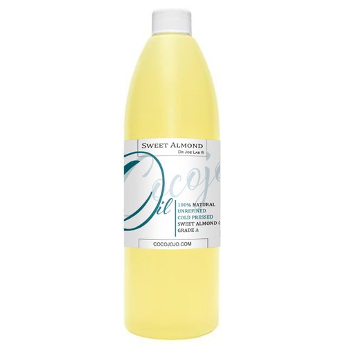 Sweet Almond Oil - Face Skin Hair Cold Pressed 16 oz Natural Pure Massage Extra Virgin Unrefined Premium Grade
