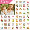 HOWAF 96pcs Spring Easter Tattoos, Hello Spring Temporary Tattoos for Spring Party Supplies, Spring Flower Tattoos Spring Butterfly Tattoos for Kids, Spring Summer Decoration Face Tattoos