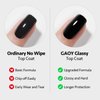 GAOY 16ml 2 Pcs Glassy Gel Top Coat and Base Coat Set,No Wipe Foundation Combination for UV Light Cure Nail Polish