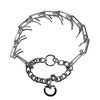 Hamilton Chrome Prong Training Dog Collar, 3.8mm