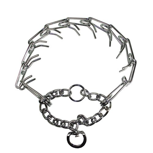 Hamilton Chrome Prong Training Dog Collar, 3.8mm