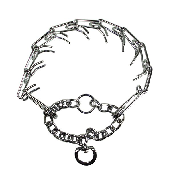 Hamilton Chrome Prong Training Dog Collar, 3.8mm