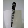 Generic 3 inch black filigree flower smaller alligator hair claw clip clamp