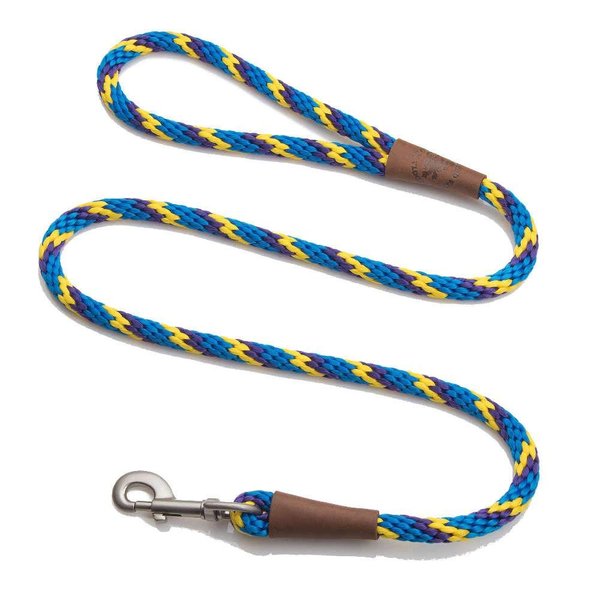 Mendota Pet Snap Leash - British-Style Braided Dog Lead, Made in The USA - Sunset, 3/8 in x 6 ft - for Small/Medium Breeds