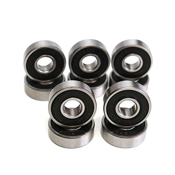 608-2RS Ball Bearing(10PCS) - Double Rubber Sealed Miniature Deep Groove Ball Bearings for Motor,Skateboards, Inline Skates, Scooters (8mm x 22mm x 7mm)
