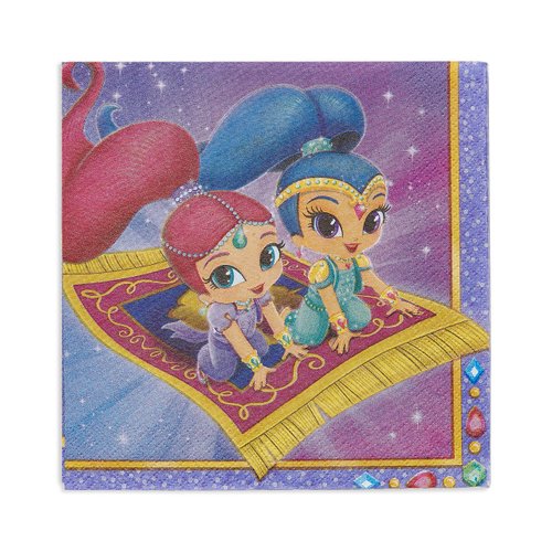 American Greetings Shimmer and Shine Party Supplies, Paper Lunch Napkins (16-Count)
