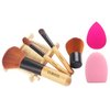 Makeup Brushes Convenient To Carry Made With Bamboo Handle and Animal Cruelty Free Soft Bristle (4 pieces)