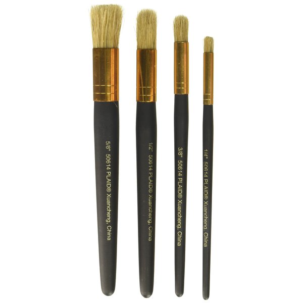 FolkArt Long Handle Stencil Brush Set, Original Version