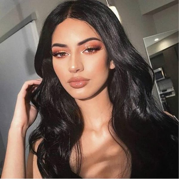 USUKUSI Lace Front Wigs Human Hair Pre-Plucked Long Curly Hair Big Wave Curly Wig, High Definition Clear Lace Wig High-Density Simulate Natural Color Black Women Curly Wig 26 Inches