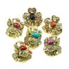 12PCS Mini Jaw Clips Vintage Chic Metal Alloy Rhinestone Fancy Hair Claw Pins for Women Lady Girls (Style B#)