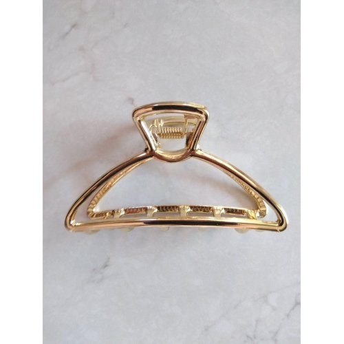 Rose gold silver or dark silver tone metal hair claw clip Set B (Primary color: Silver)