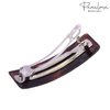 Parcelona French Croco Tortoise Shell Brown Strong Grip Celluloid Automatic Hair Clip Hair Barrette (Tortoise Shell)