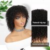 Fancy Hair Short Curly Wig with Bangs Glueless BeBe Curly Wigs Synthetic Afro Kinky Curly Wig for Black Women Men