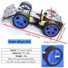 LK COKOINO for Arduino Robot Car Kit, 4WD Smart Robot Car Chassis Kit with Motors, Wheels and Battery Case for Arduino R3 R4/ Leonardo/Raspberry Pi 5/4B/3B+/3B/2B/1B+ Robot Building