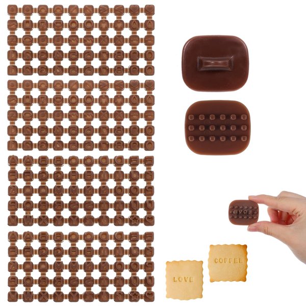 6 Pcs Letter Stamps for Clay Letter Numeral Polymer Clay Tools Reusable Alphabet Number Stamps Tools with Double Small Alphabet Numeric Symbols for Pottery DIY Handmade Crafts Pottery Fondant Cookie