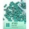 80Pcs Small Sanding Bands for Nail Drill, 80 Fine Grit Nail File Sanding Bands for Acrylic Nail Gel Polishing, Nail Sanding Bands 3.1mm Mandrel Drill Bit for Nail Shaping Salon Nail Art, Green