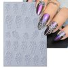 IDDFEVE Halloween Nail Art Stickers, Slivery Nail Decals, 3D Self-Adhesive Design for DIY Nail Supplies Decoration (6 Sheets)