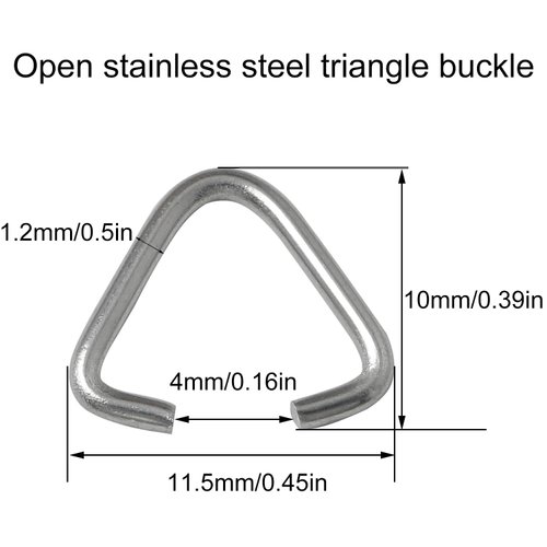 LUORNG 150PCS Triangle Open Jump Rings Clasps Pendant Hooks for Decorating Jewelry Accessories DIY Crafts Accessories Advertising Decoration Bag Stainless Steel