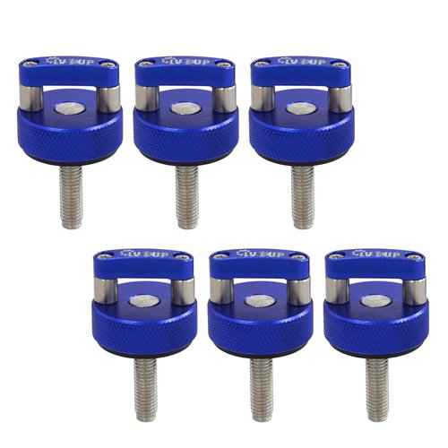LVOUP Blue Hard Top Quick Release Bolts Hard Top Thumb Screws Integrated D Ring Compatible for Jeep Wrangler JK 2007-20018 JL 2018-2022 & Gladiator JT