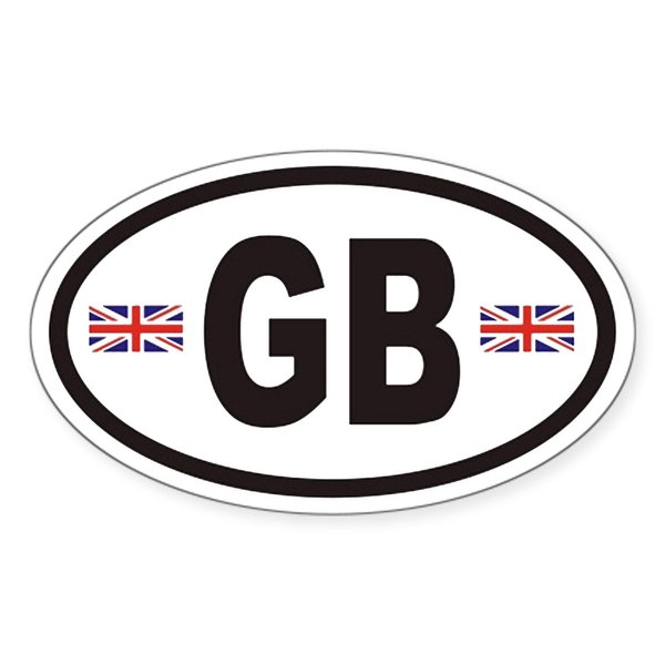 CafePress GB Great Britain Euro Style Oval Sticker Oval Car Bumper Sticker