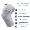 ArthritisHope Knee Compression Sleeve made from Bamboo Rayon Fabric (5XL) for Knee Pain with Strap, Running, Weightlifting, Arthritis, Sports, Gym, ACL (Men and Women)