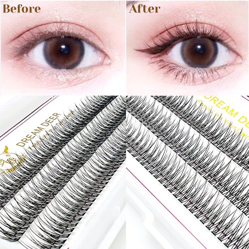 CB 3 Trays Cluster Eyelash, DIY Individual Extensions At Home, Eyelash Clusters False Eyelashes, Volume Eyelash Extensions, C Curl, Mermaid Fishtail, 9-10-11mm Mixed