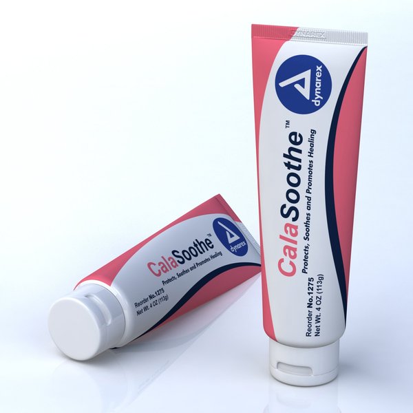 Dynarex CalaSoothe Skin Protectant Moisture Barrier Cream - Anti Itch Cream with 20% Zinc Oxide & 0.4% Menthol for Relief of Dryness, Itching, Rash, Minor Burns, Wound Care - 4 oz. Tubes, 1 Count