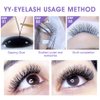 NATUHANA YY Eyelash Extension 0.10mm LU Curl 8-14mm Mixed Makeup Tray Lash Supplies Premade Fans Y Shape Volume Lash 12Raws/Case Premium Faux Mink False Lash Extensions (8-14 MIX, black ;0.10 LU)